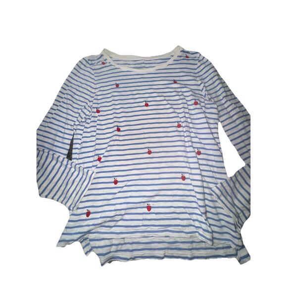 Talbots Tops - Talbots Large Modal Cotton Teacher Apple Blue Blouse Shirt Top Womens (AJ15)